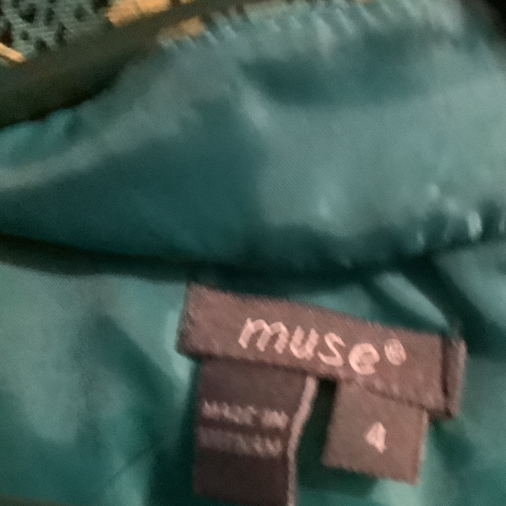 Muse Green and Yellow Patterned Mini Dress - Picture 2 of 6